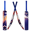 Picture of Tape Tennis Ball Full Size Cricket Bat Lightweight Blue Wooden Bat with Short Handle for Adults