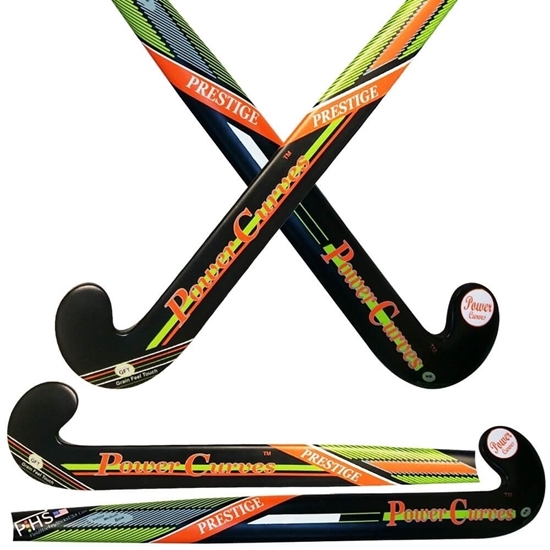 Indoor Carbon Pro Field Hockey Stick Prestige 60% Composite Carbon 40%  Fiber Glass Medium Indoor Bow - Power Curves 35'' Inch 36.5'' Inch 37.5''  Inch