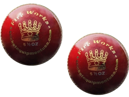 Picture of Cricket Balls Fireworks Red White Two Balls by CE (Two Red Balls)